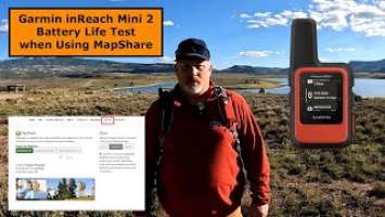 Garmin inReach Mini 2 Battery Life with MapShare