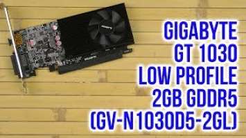 Распаковка Gigabyte GT 1030 Low Profile (GV-N1030D5-2GL)