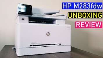 HP Color LaserJet Pro M283fdw Unboxing & Review!!