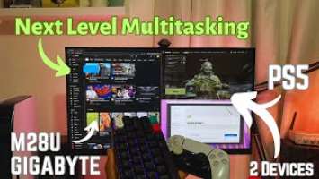 Gigabyte M28U Picture in Picture & Picture by Picture | Next Level Multitasking | Game While Working