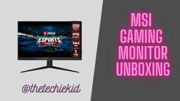 MSI Optix G241 Gaming Monitor Unboxing