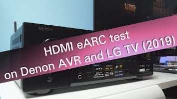 HDMI ARC test with LG SM9000 and Denon AVR-X1600H