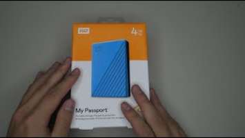 WD 4TB My Passport Portable Hard Drive (Blue): Unboxing