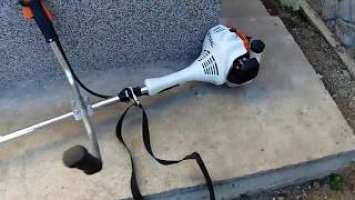 brand new STIHL FS 55 start up and noise engine / motocositoare stihl fs 55 noua noutza