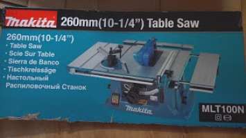 Makita MLT100N - 260mm Table Saw with Brake, Soft Start (unboxing, overview)