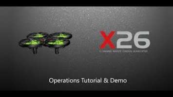 Syma X26 Operations Tutorial & Demo