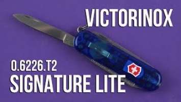 Распаковка Victorinox Signature Lite Blue 0.6226.T2