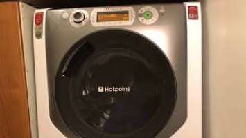 Hotpoint Aqualtis AQ113D Full Demo on Coloured Load Wash