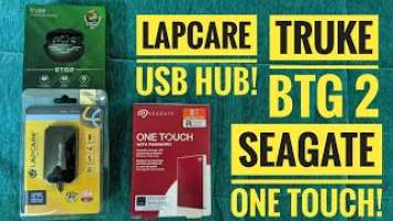 Unboxing Seagate One Touch 2TB External HDD | Truke BTG 2 Wireless Earbuds | Lapcare Usb Hub