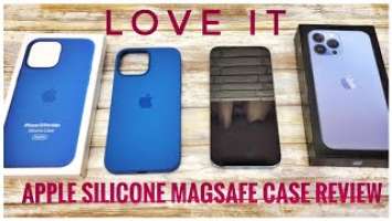 REVIEW iPhone 13 Pro Max Apple Silicone Case Magsafe Blue Jay Color