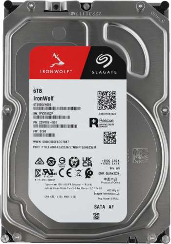 Жесткий диск Seagate Ironwolf ST6000VN006,  6ТБ,  HDD,  SATA III,  3.5"