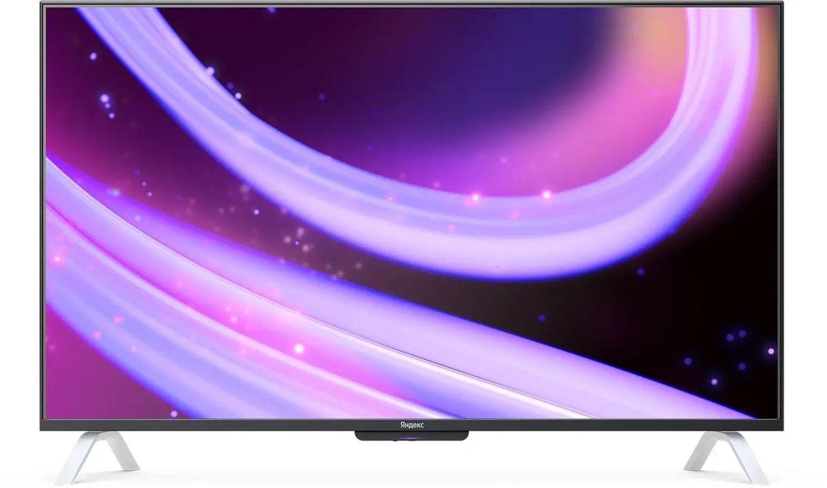 50" Умный телевизор ЯНДЕКС ТВ Станция, QLED, 4K Ultra HD, черный, СМАРТ ТВ, YaOS X