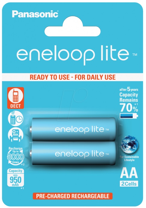 Panasonic Eneloop Lite  2xAA 950 mAh