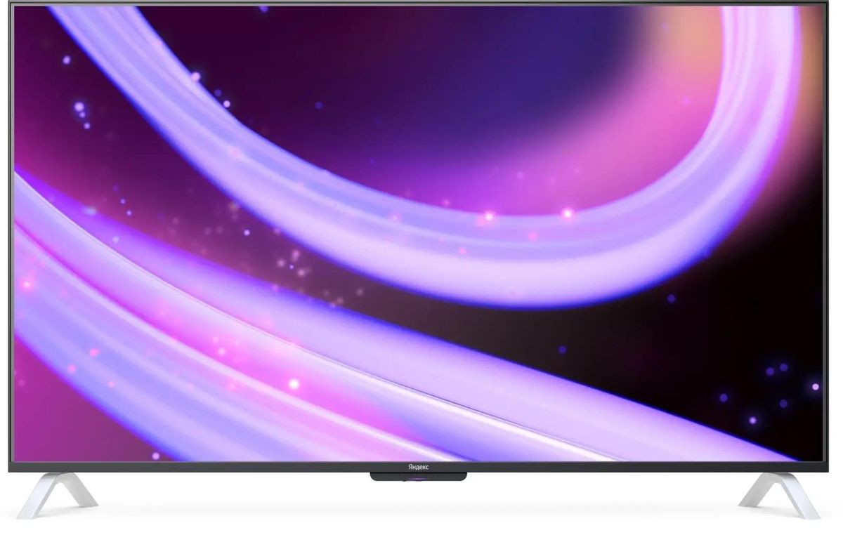 65" Умный телевизор ЯНДЕКС ТВ Станция, QLED, 4K Ultra HD, черный, СМАРТ ТВ, YaOS X