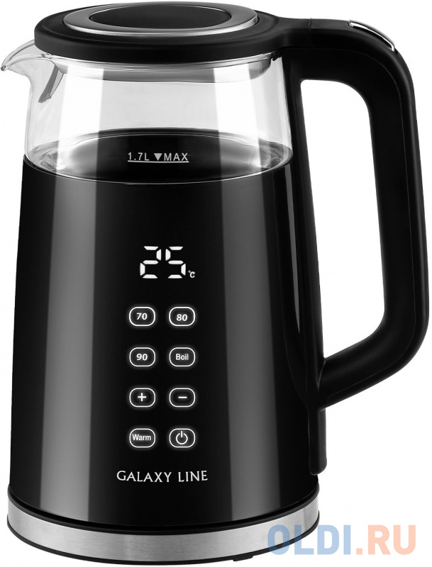 Чайник электрический GALAXY LINE GL 0342, 2200Вт, черный