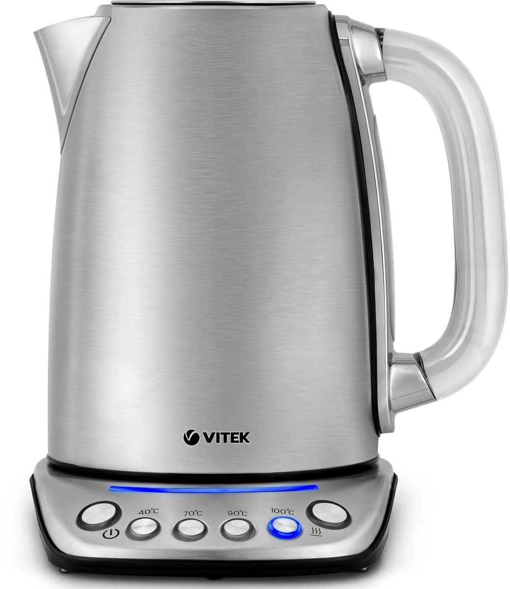 Чайник электрический Vitek VT-7089, 2200Вт, серебристый