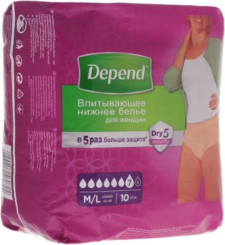 Depend Pants Woman M/L / 10 pcs