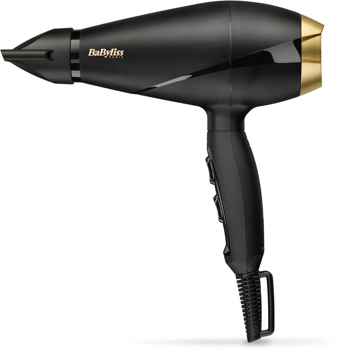 Фен BABYLISS 6704E, 2000Вт, черный и золотистый