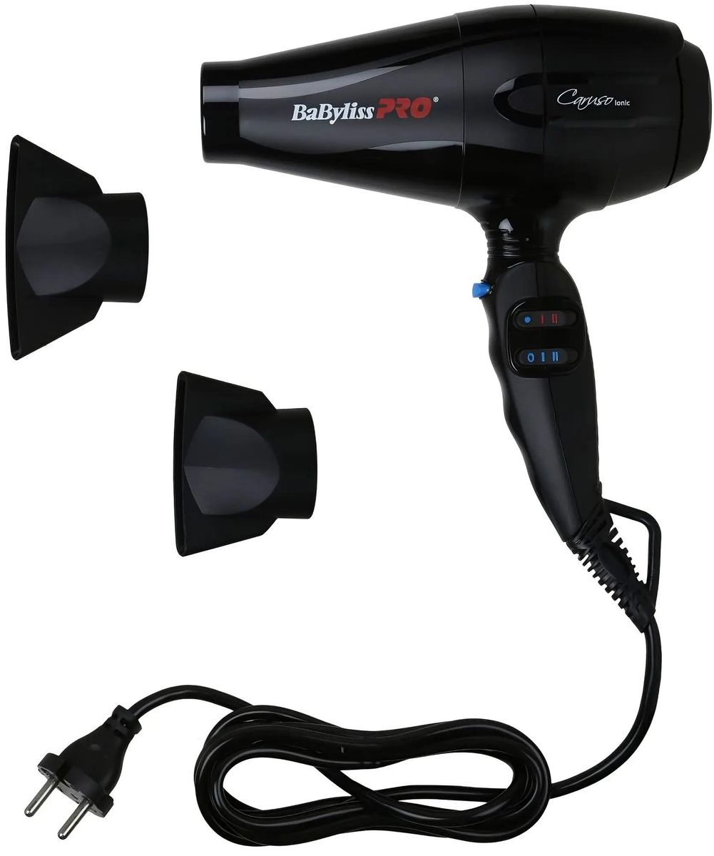 Фен BABYLISS PRO Caruso Ionic, 2400Вт, черный