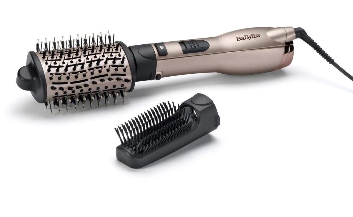 Фен-щетка BABYLISS AS90PE, 1000Вт, коричневый