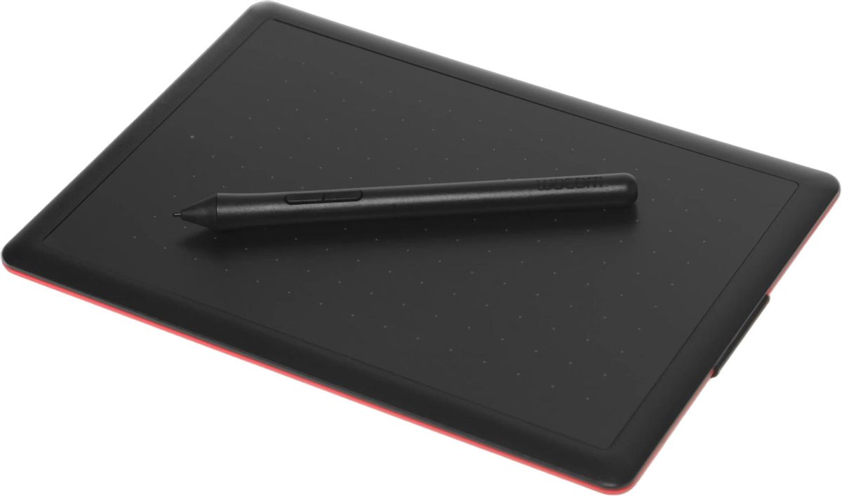 Графический планшет Wacom One CTL-472-S A6 черный/красный