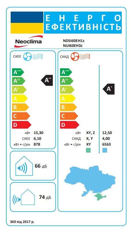 Neoclima NDSI18EH1z/NUI18EH1z 150 м²