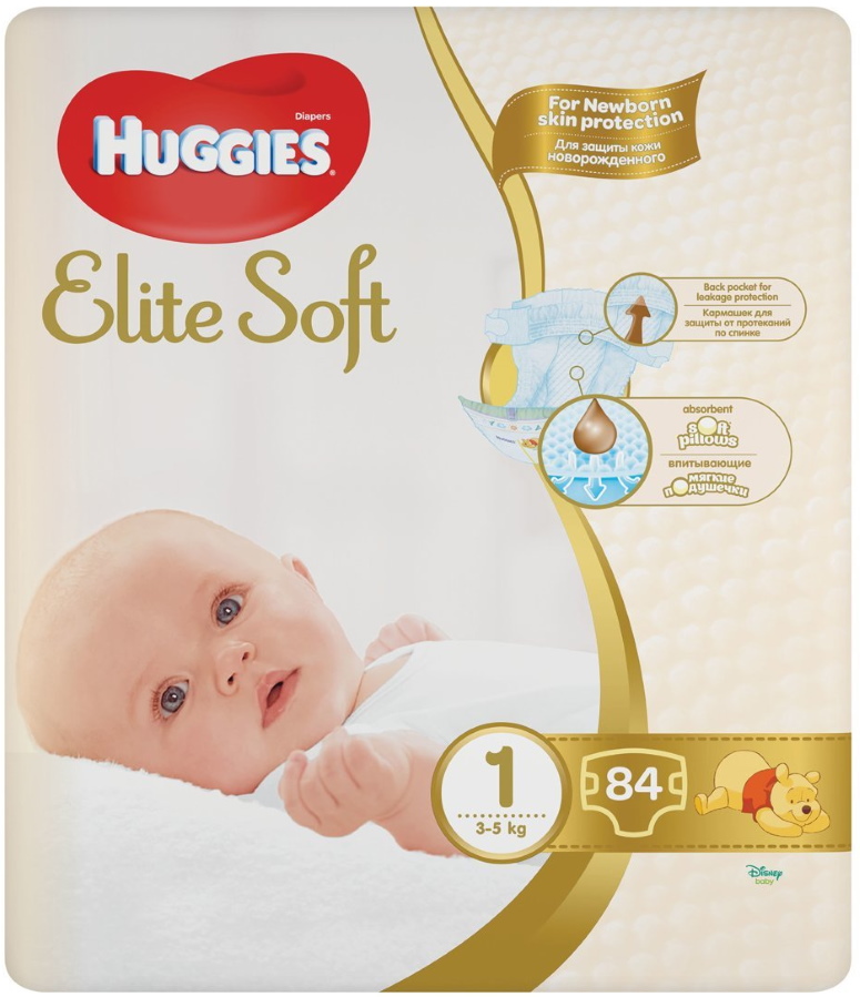 Huggies Elite Soft 1 / 84 pcs