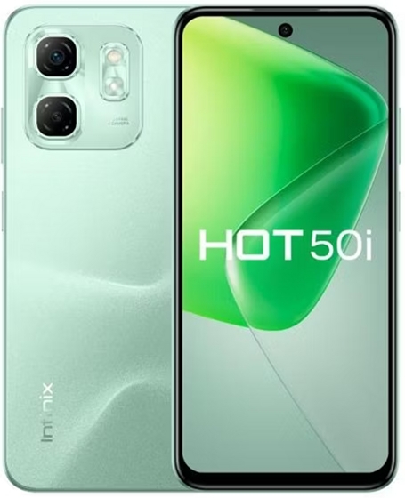 Смартфон INFINIX Hot 50i 4/128Gb,  X6531B,  зеленый