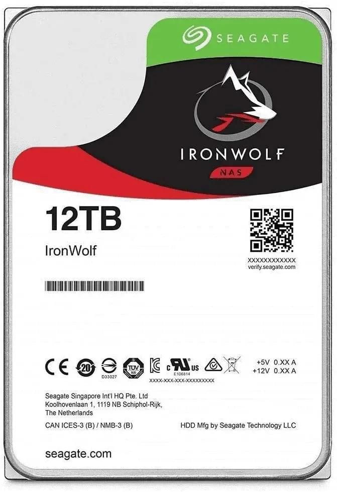 Жесткий диск Seagate Ironwolf ST12000VN0008,  12ТБ,  HDD,  SATA III,  3.5"