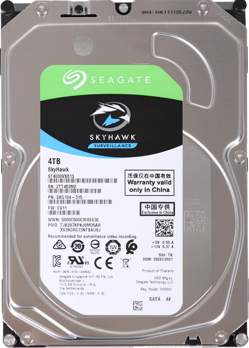 Жесткий диск Seagate Skyhawk ST4000VX013,  4ТБ,  HDD,  SATA III,  3.5"