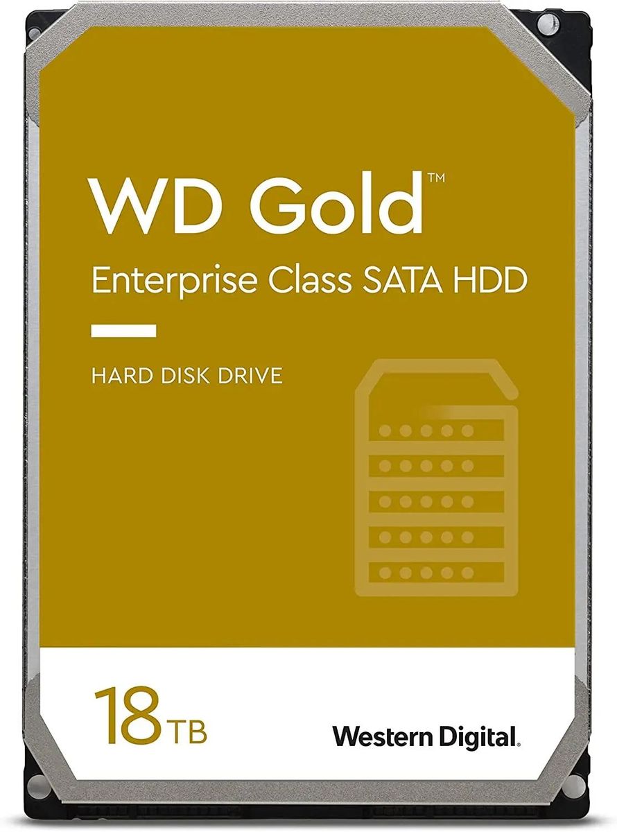 Жесткий диск WD Gold WD181KRYZ,  18ТБ,  HDD,  SATA III,  3.5"