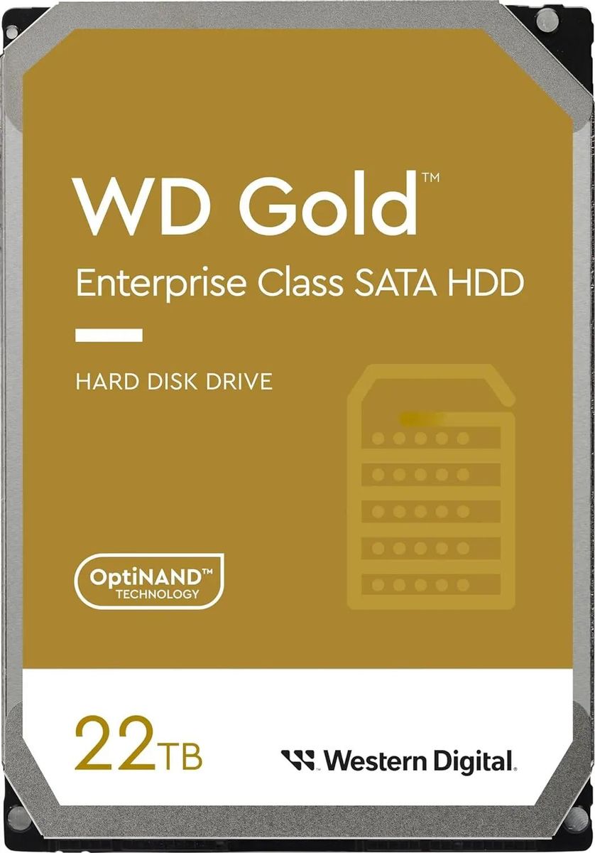 Жесткий диск WD Gold WD221KRYZ,  22ТБ,  HDD,  SATA III,  3.5"