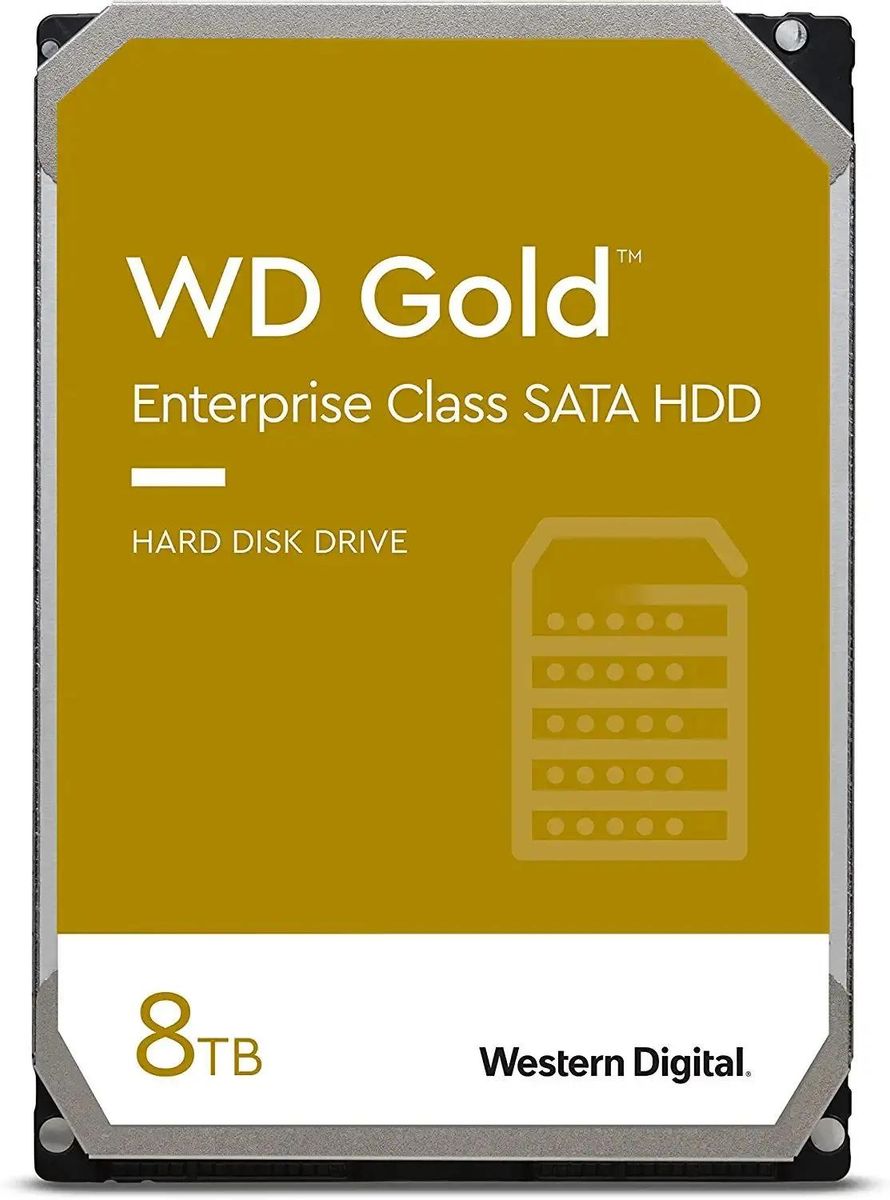 Жесткий диск WD Gold WD8004FRYZ,  8ТБ,  HDD,  SATA III,  3.5"