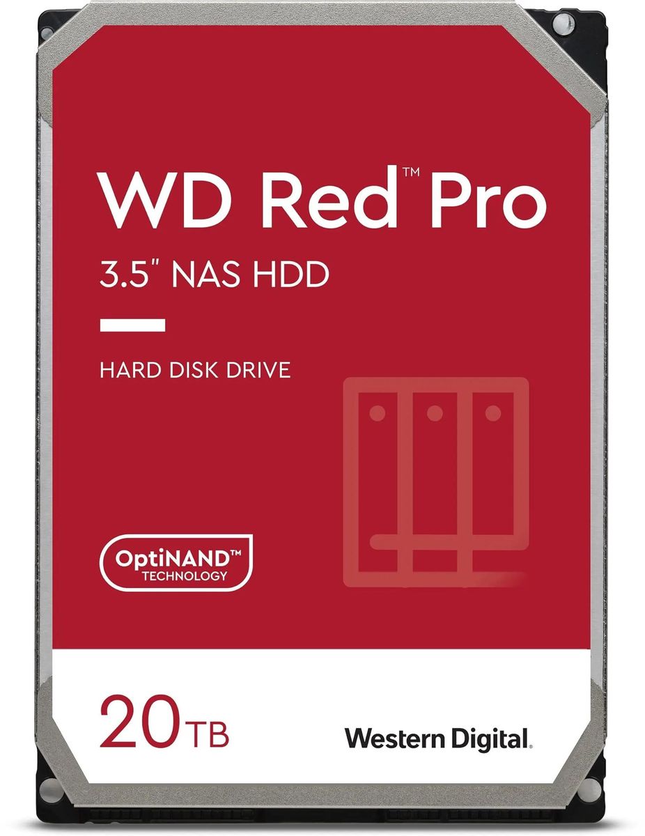 Жесткий диск WD Red Pro WD201KFGX,  20ТБ,  HDD,  SATA III,  3.5"