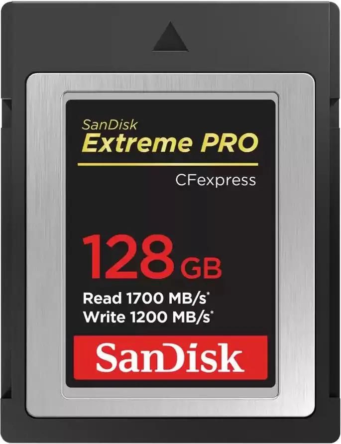 Карта памяти CF Sandisk Extreme Pro 128 ГБ, 1700 МБ/с, SDCFE-128G-GN4NN,  1 шт., без адаптера