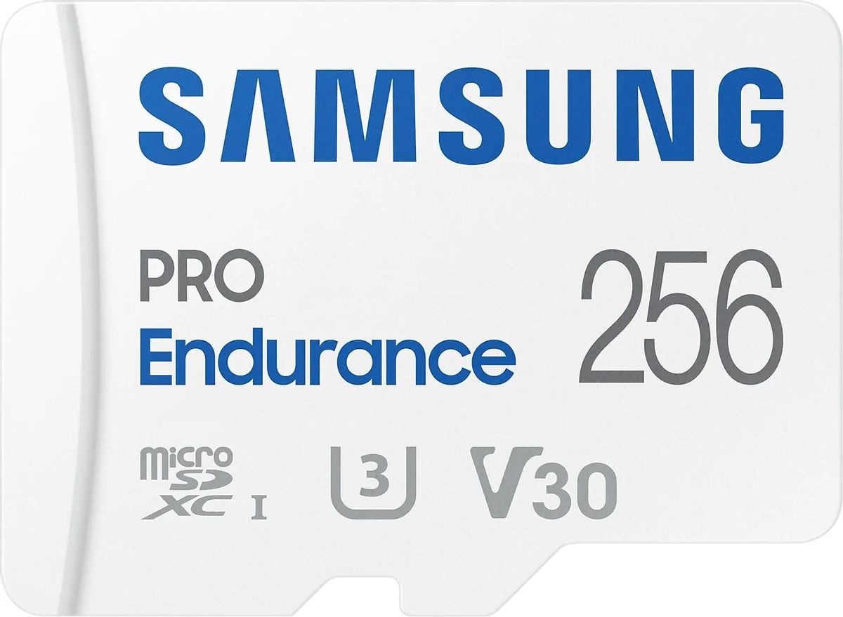 Карта памяти microSDXC UHS-I U3 Samsung PRO Endurance 256 ГБ, 100 МБ/с, Class 10, MB-MJ256KA,  1 шт., переходник SD