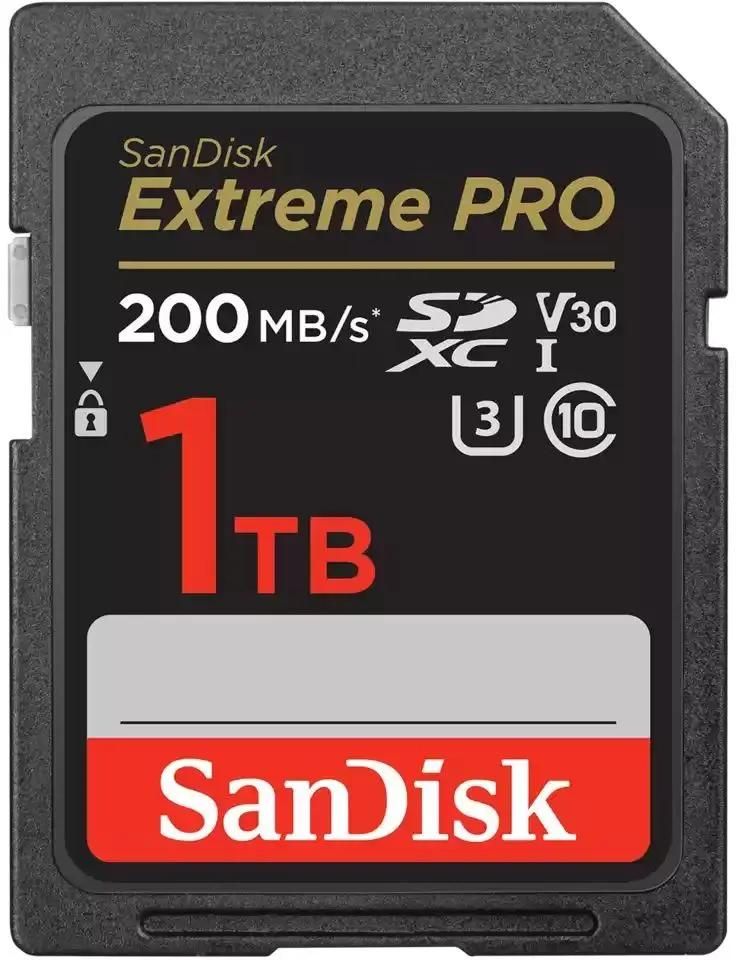 Карта памяти SDXC UHS-I U3 Sandisk 1024 ГБ, 200 МБ/с, Class 10, SDSDXXD-1T00-GN4IN,  1 шт.