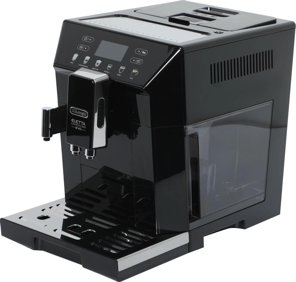 Кофемашина DELONGHI Eletta Cappuccino Evo ECAM46.860.B,  черный/серебристый