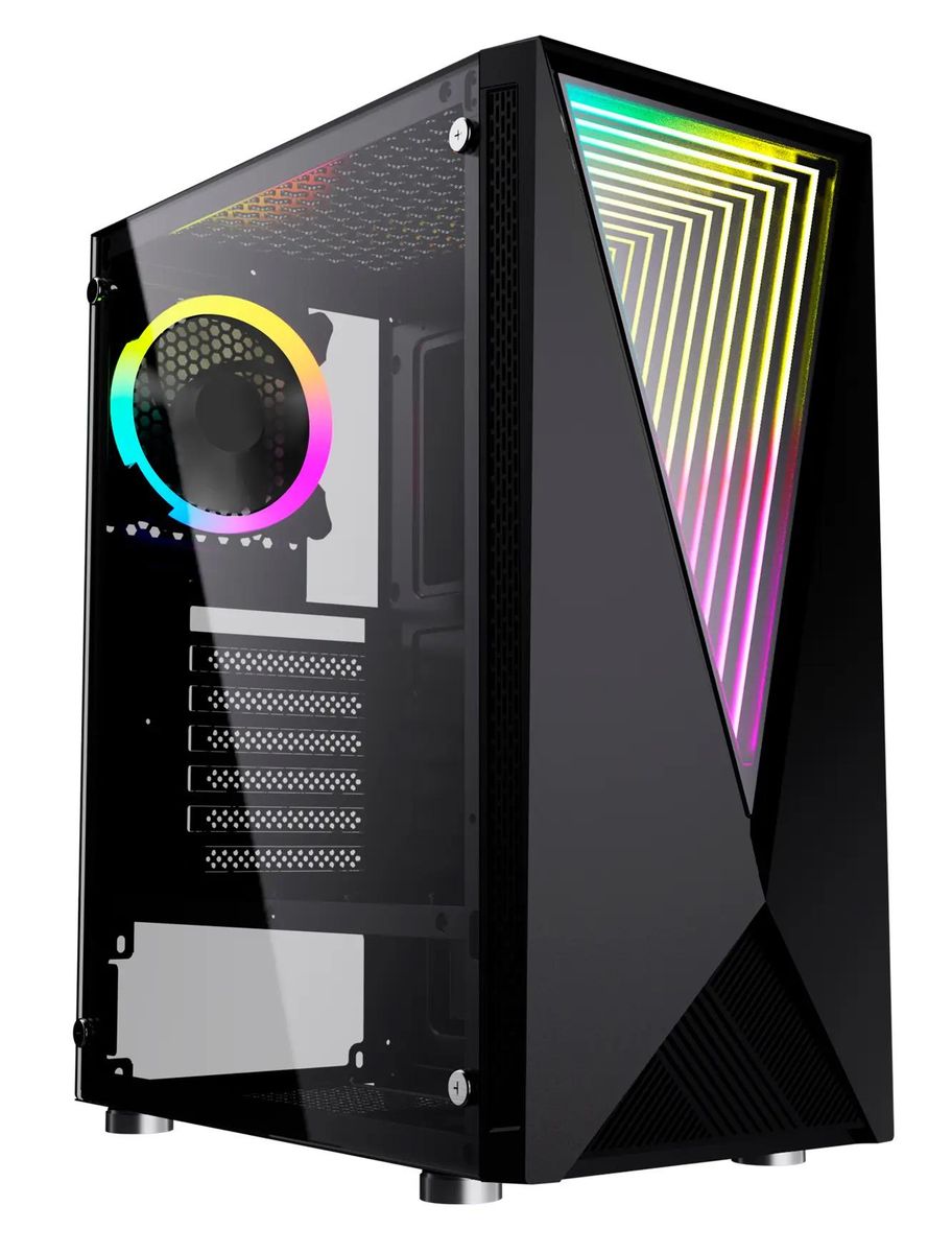 Корпус ATX GMNG GG-CC100, Midi-Tower, без БП,  черный