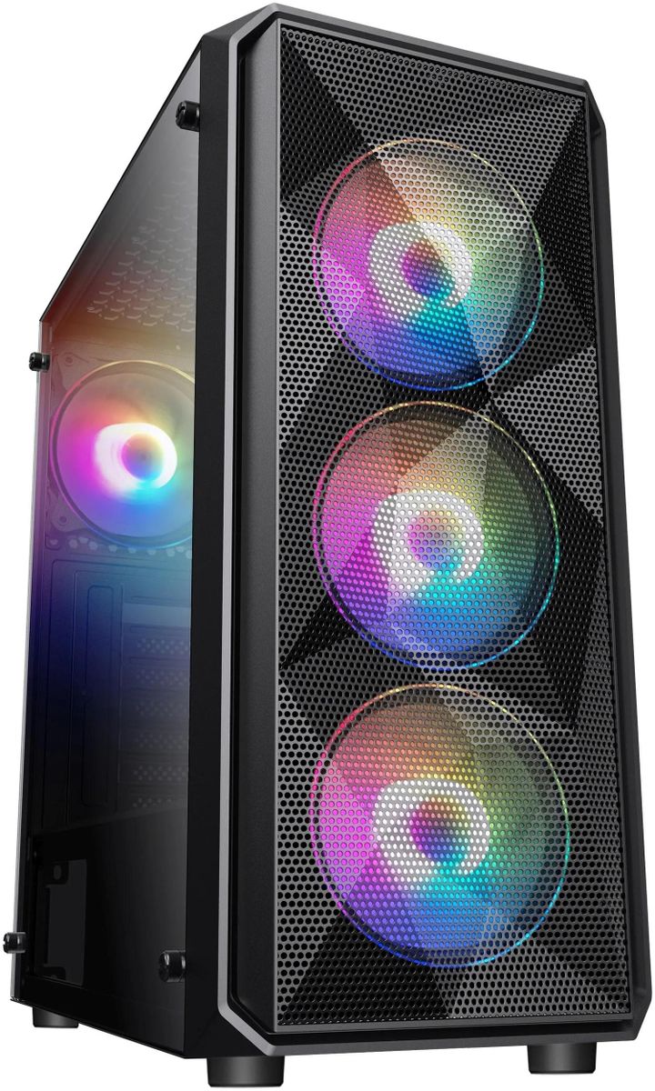 Корпус ATX Oklick OCC-MD303, Midi-Tower, без БП,  черный