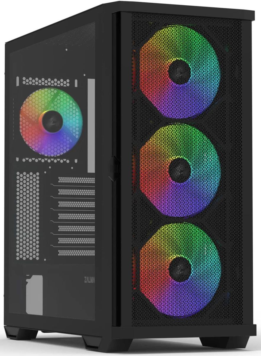 Корпус ATX Zalman Z10 PLUS, Midi-Tower, без БП,  черный