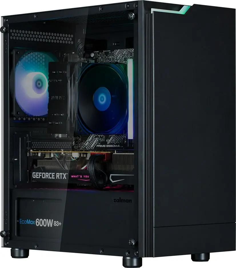 Корпус mATX Zalman ZM-T4 Plus, Mini-Tower, без БП,  черный