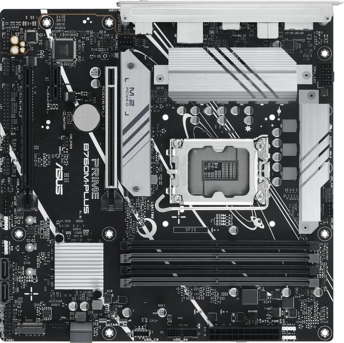 Материнская плата ASUS PRIME B760M-PLUS, LGA 1700, Intel B760, mATX, Ret