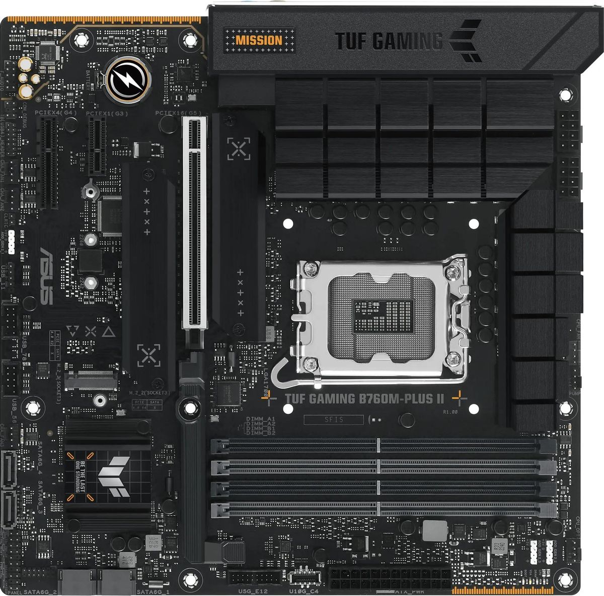 Материнская плата ASUS TUF GAMING B760M-PLUS II, LGA 1700, Intel B760, mATX, Ret