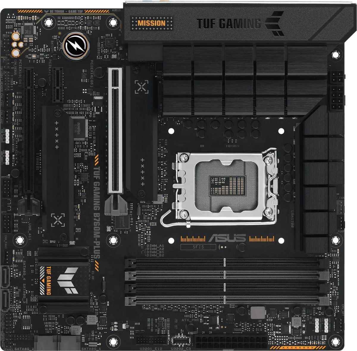 Материнская плата ASUS TUF GAMING B760M-PLUS, LGA 1700, Intel B760, mATX, Ret