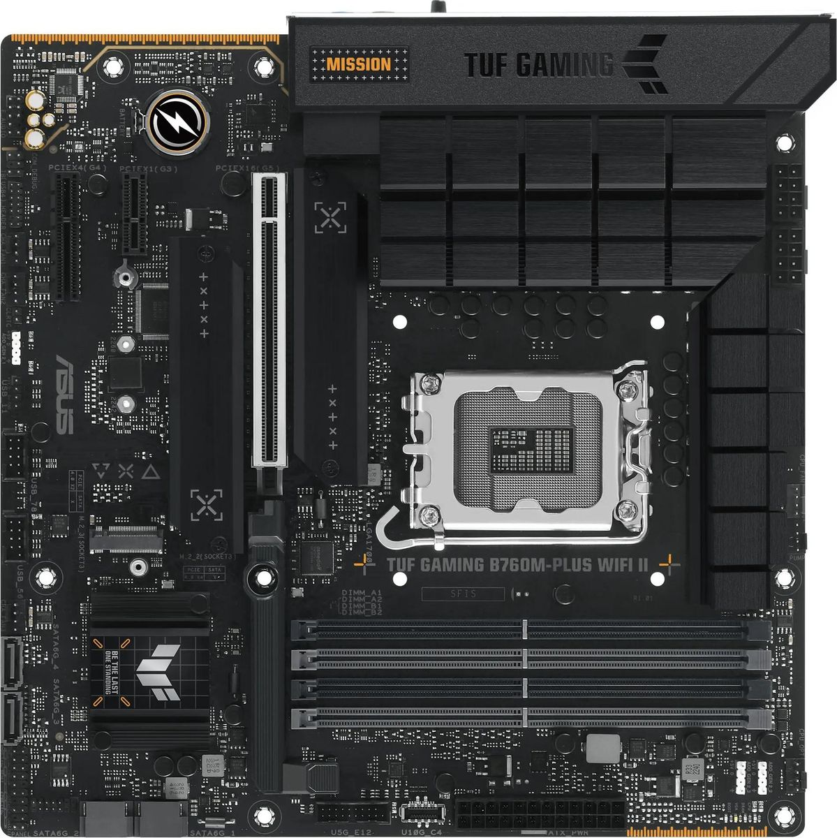 Материнская плата ASUS TUF GAMING B760M-PLUS WIFI II, LGA 1700, Intel B760, mATX, Ret