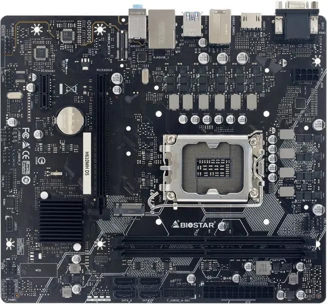 Материнская плата Biostar H610MH D5, LGA 1700, Intel H610, mATX, Ret