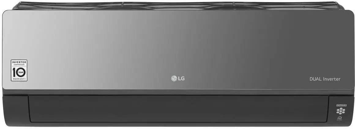 Сплит-система инверторная LG Artcool Mirror AC09BK настенная, до 25м2, 9000 BTU, с обогревом, с голосовым помощником (комплект из 2-х коробок),  черный