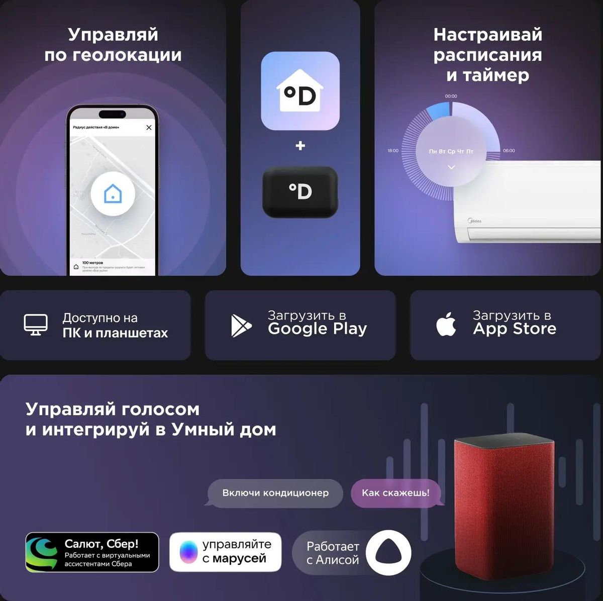 Сплит-система инверторная Midea Favorite MSFRW-12N8C2 настенная, до 35м2, 11700 BTU ,с голосовым помощником (комплект из 2-х коробок)