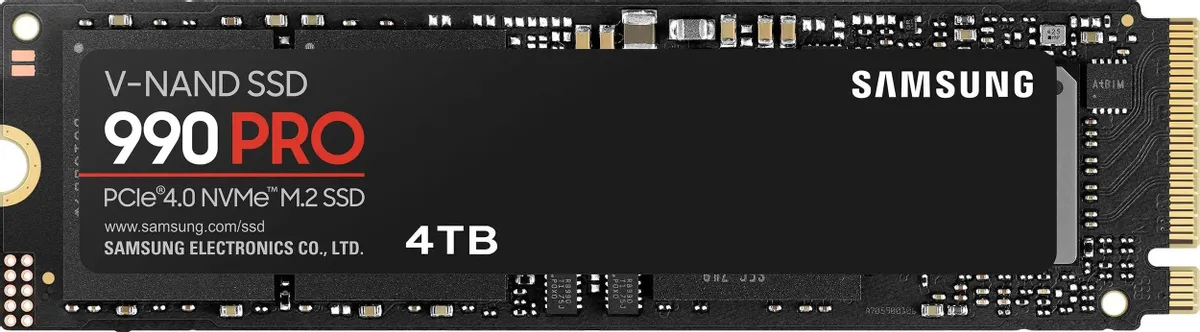 SSD накопитель Samsung 990 Pro MZ-V9P4T0BW 4ТБ, M.2 2280, PCIe 4.0 x4,  NVMe,  M.2